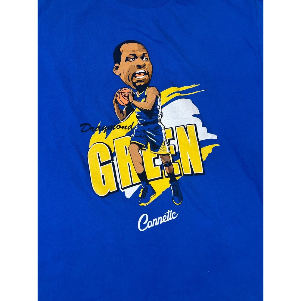 Connetic Draymond Green Golden State Warriors Caricature T-Shirt Blue Large